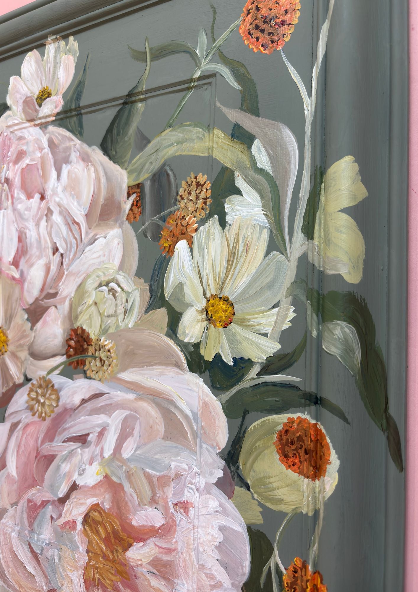 Sage Peony and Cosmos