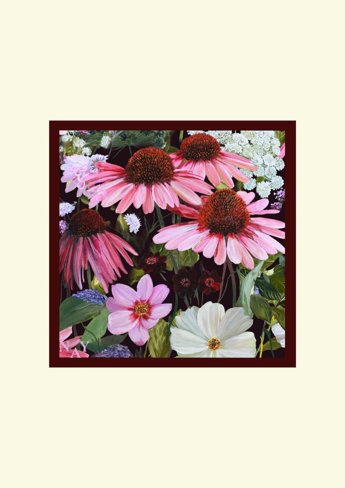 Echinacea Silk Scarf