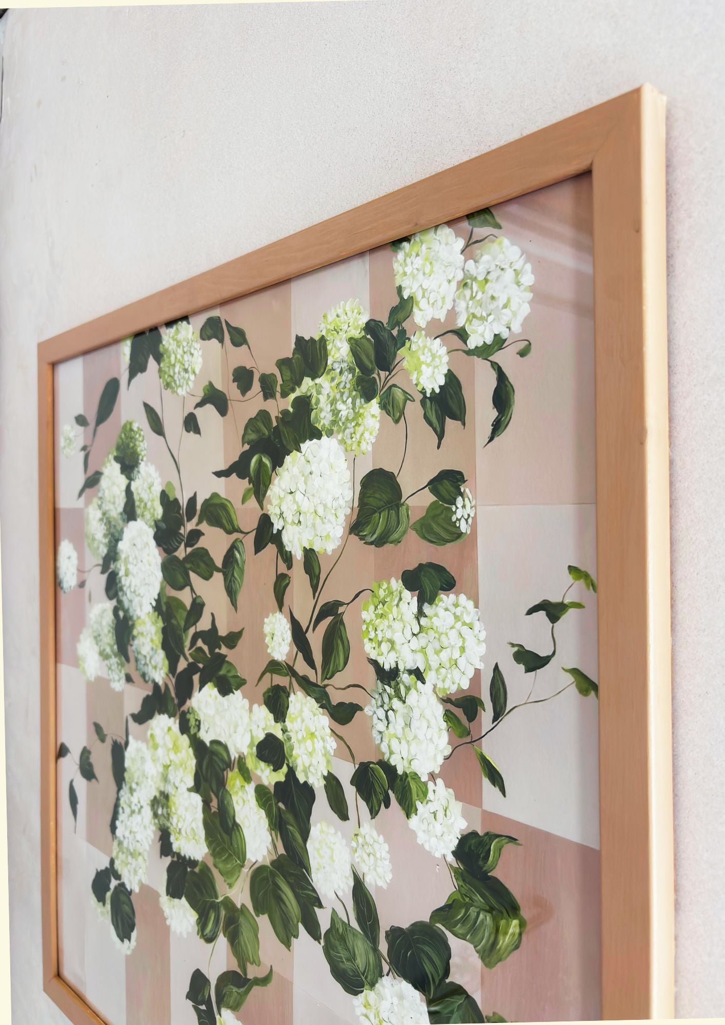 Held by Hydrangeas Framed Print