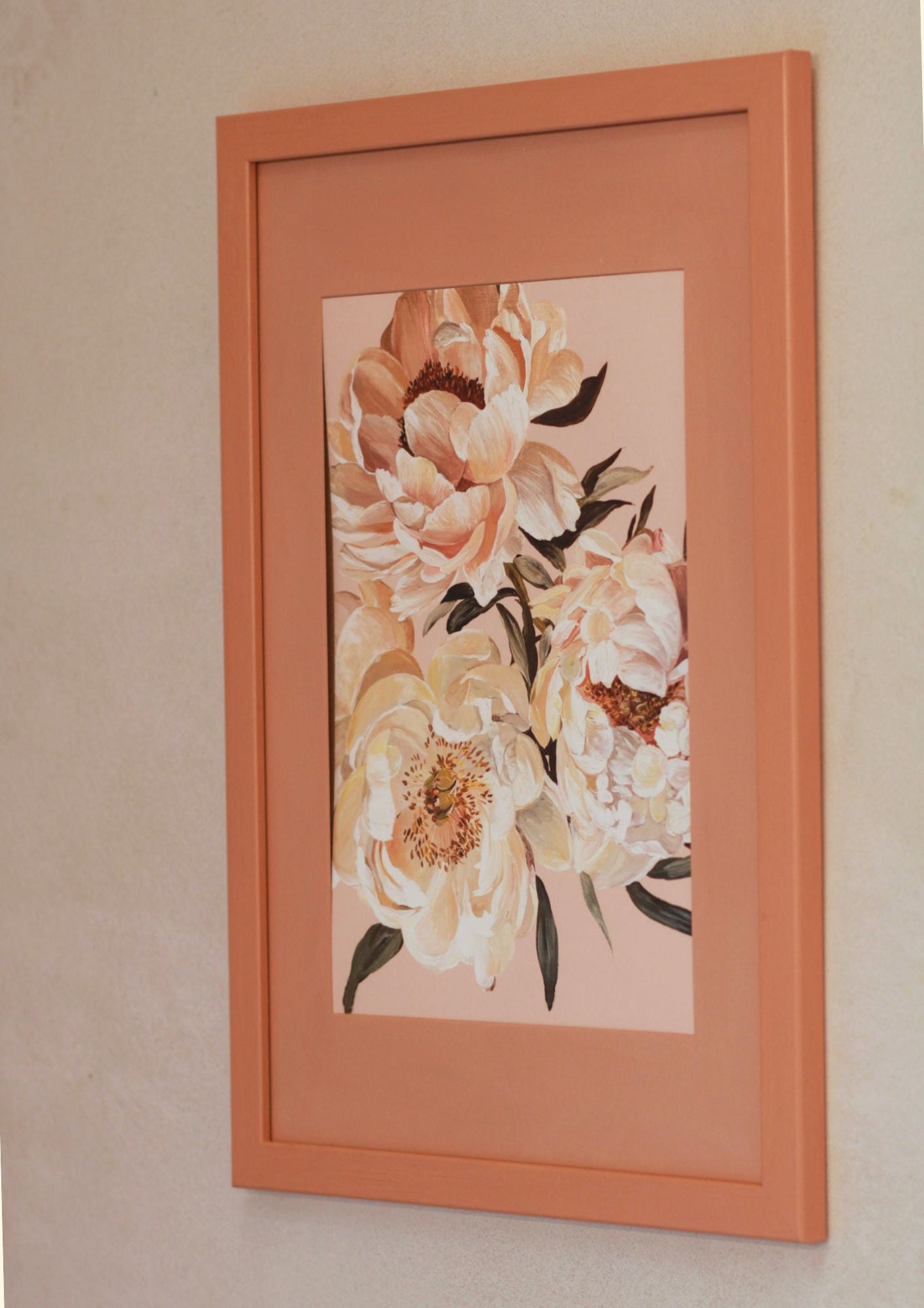 Blush Peonies Framed Print