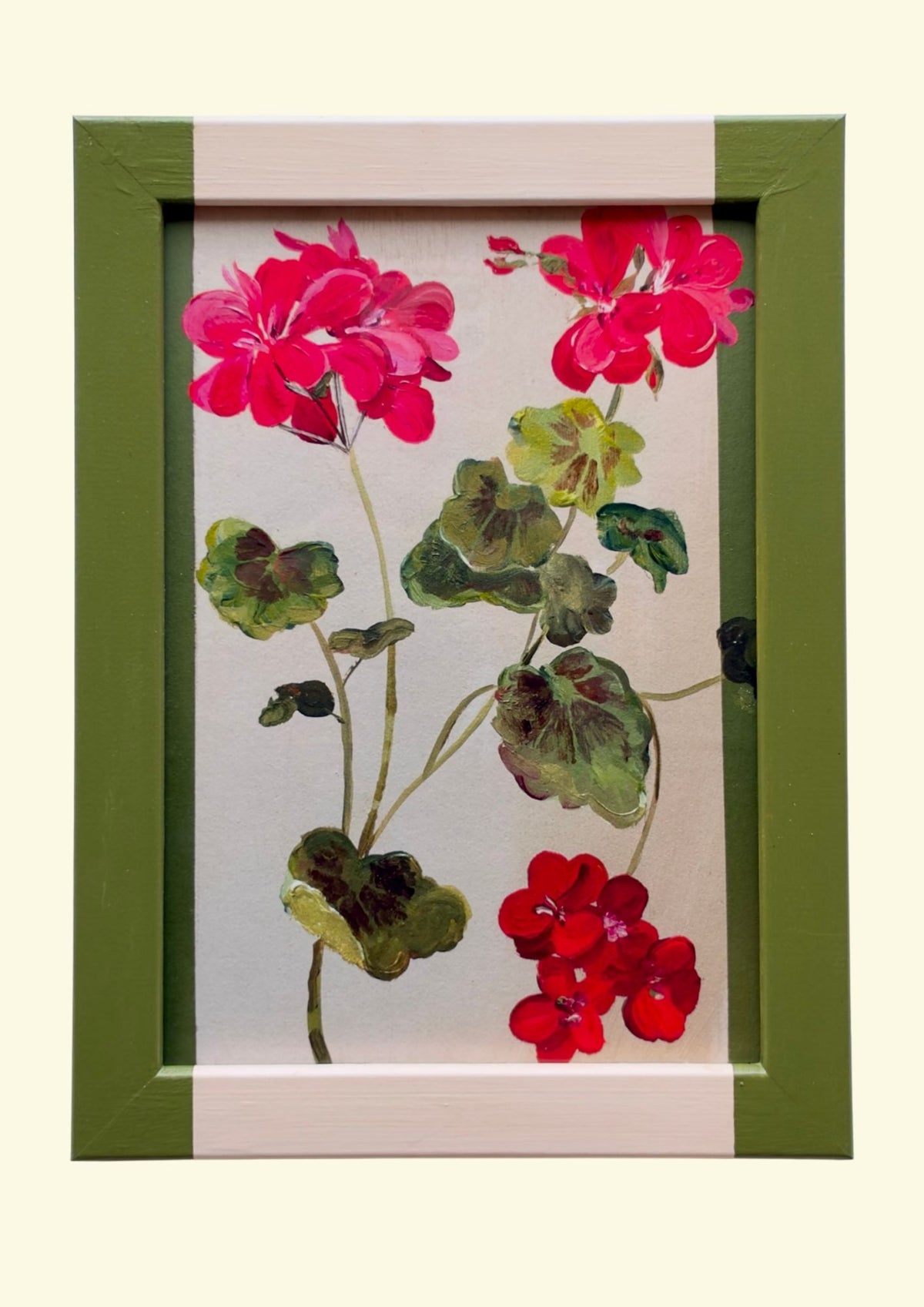 Crimson and Clover Framed