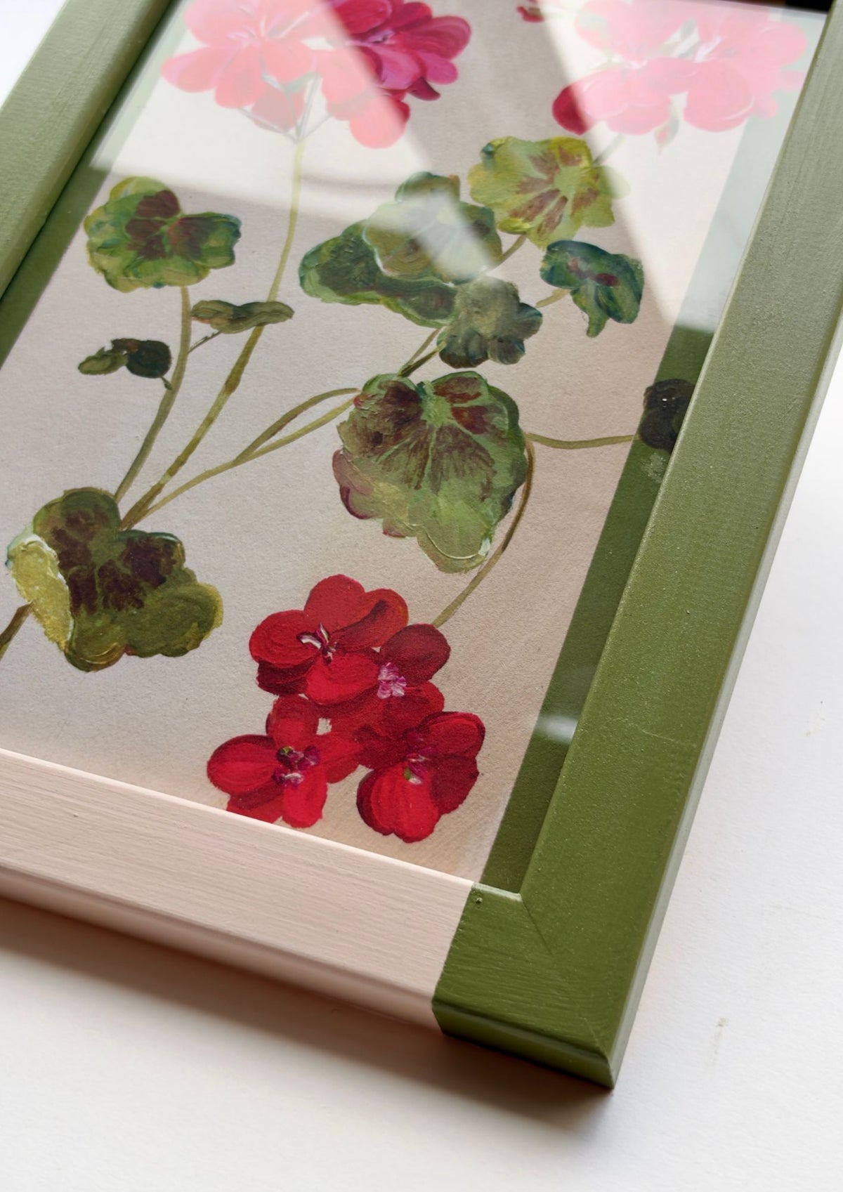 Crimson and Clover Framed