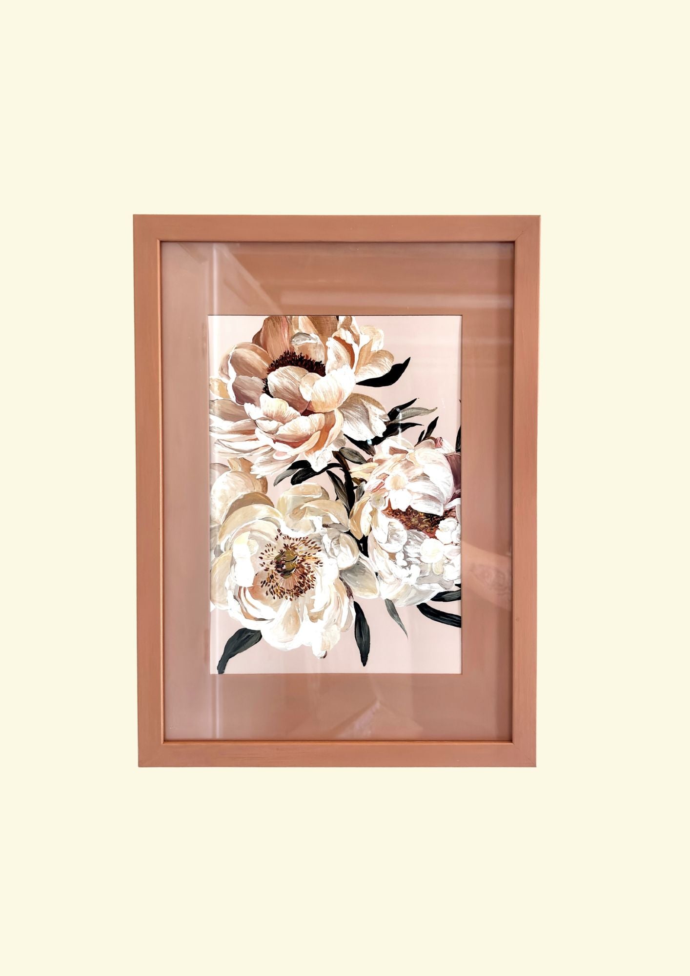 Blush Peonies Framed Print