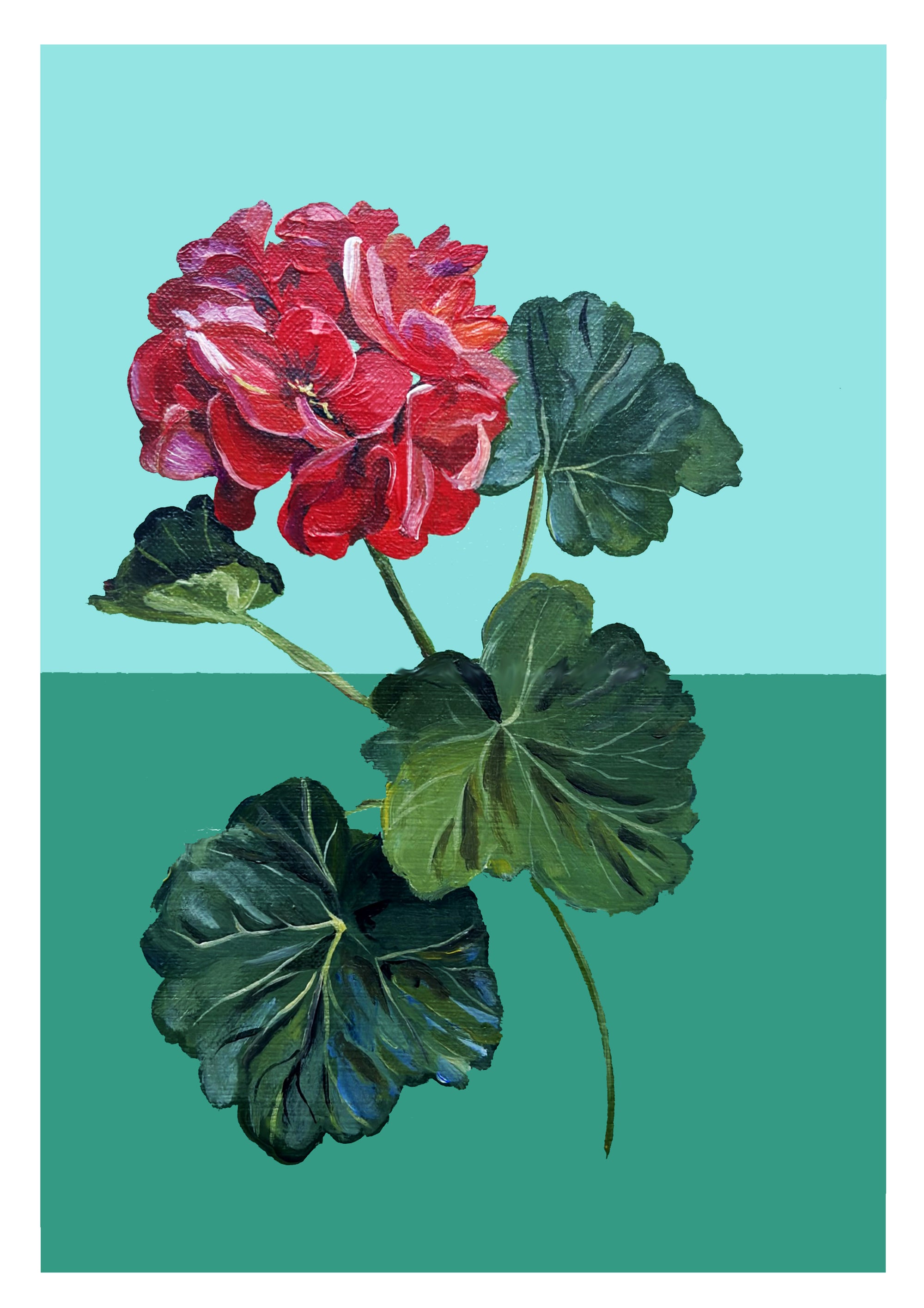 Red Geranium Print