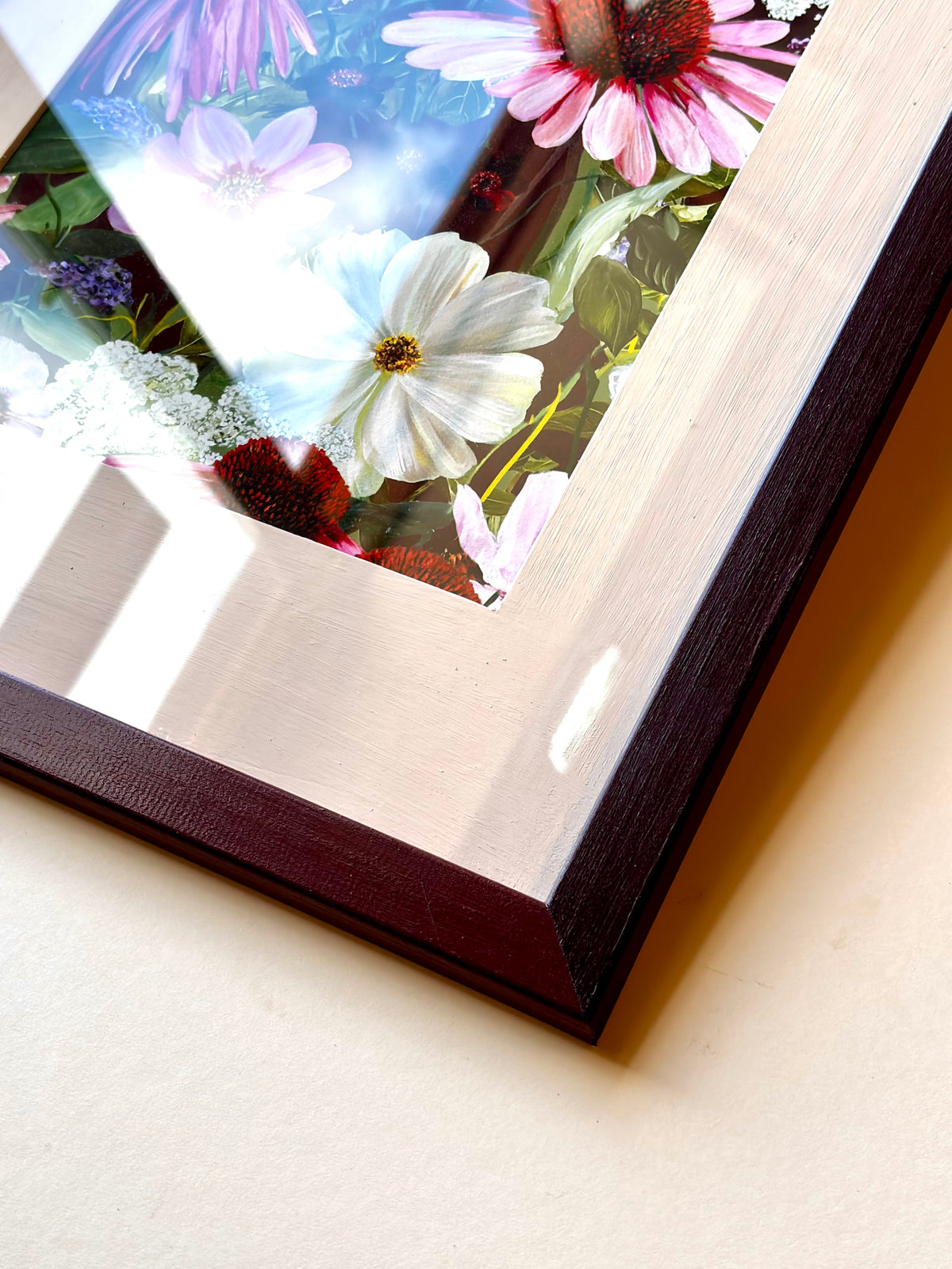 'For July' Oxblood Framed Print