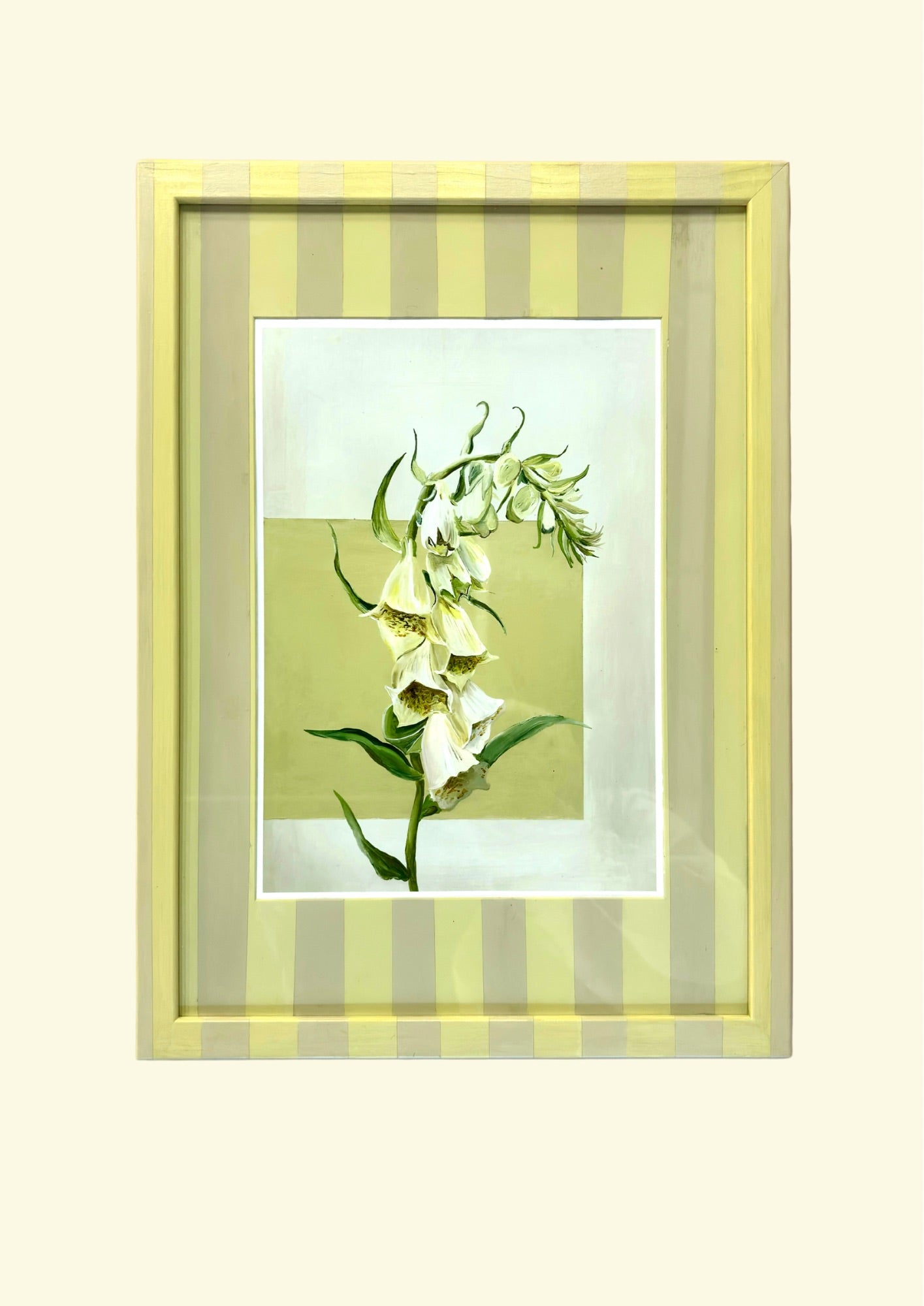 Butter Foxglove in Striped Frame