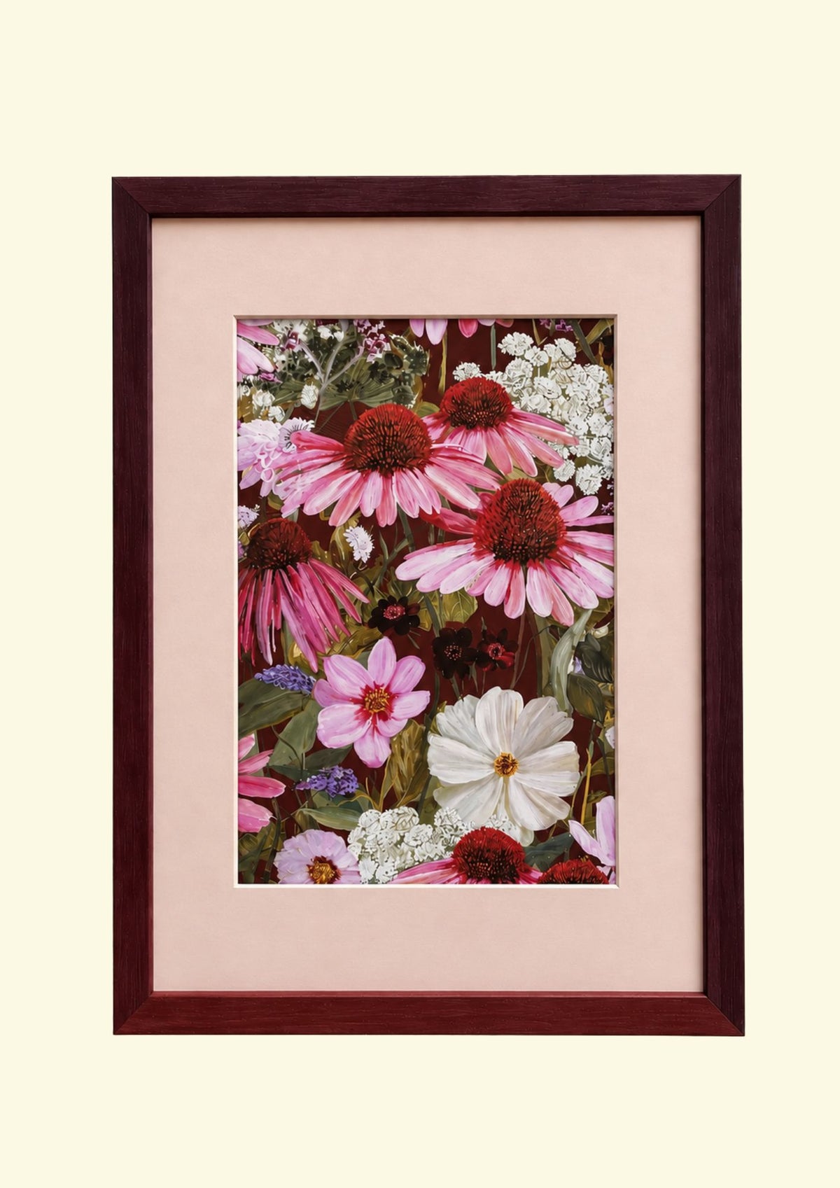 'For July' Oxblood Framed Print