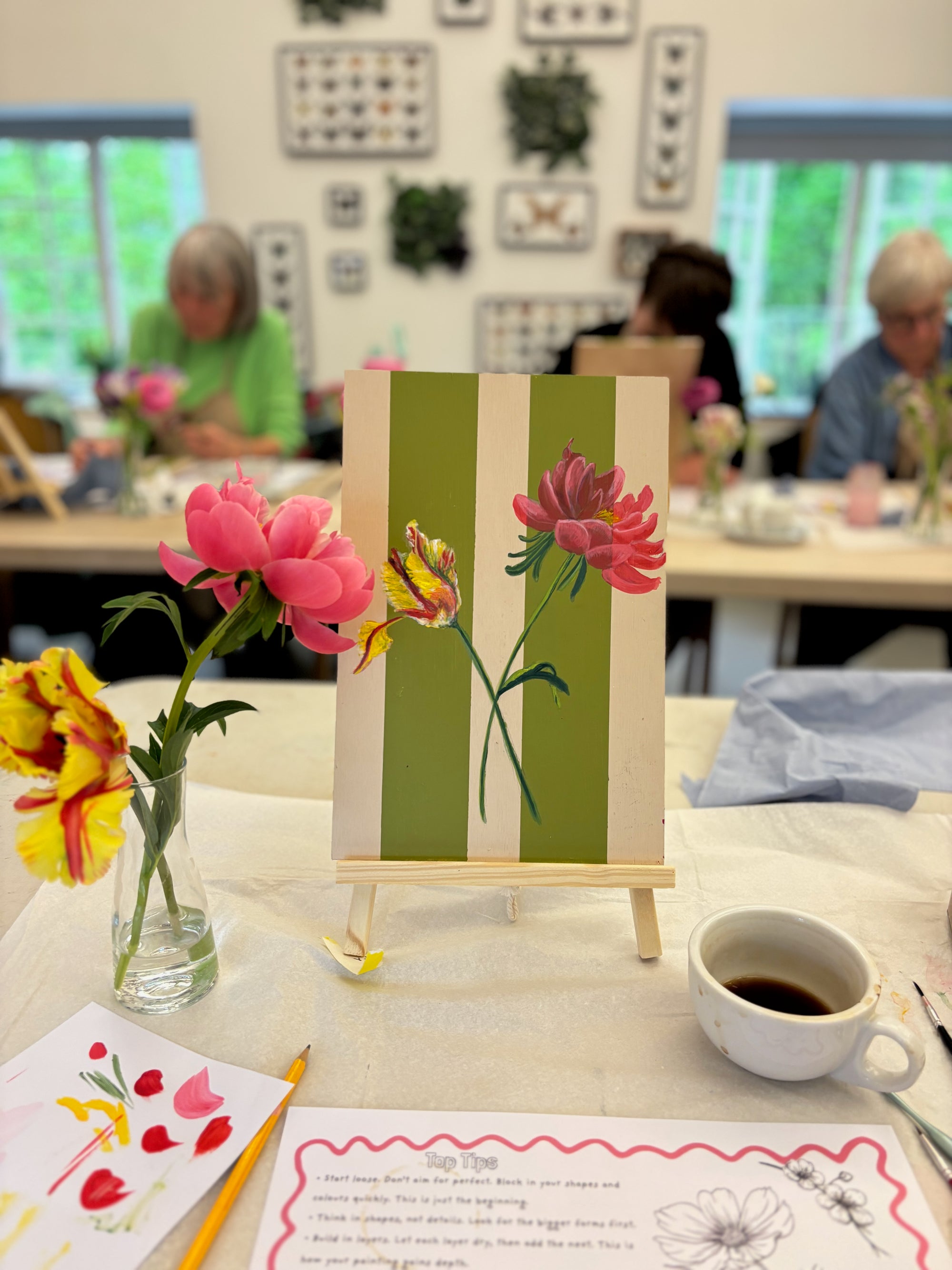 6th June 14.00-16.00pm | Botanical Flower Painting Workshop | Mon Pote Bristol