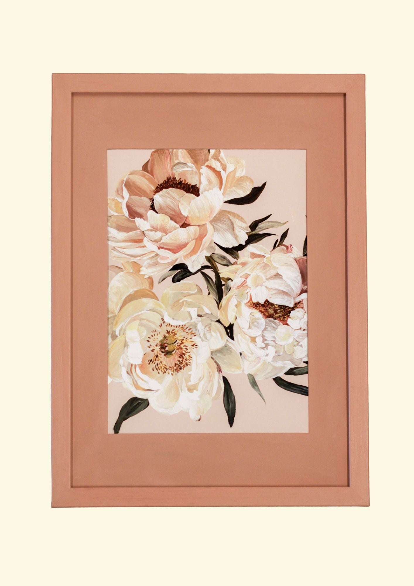 Blush Peonies Framed Print