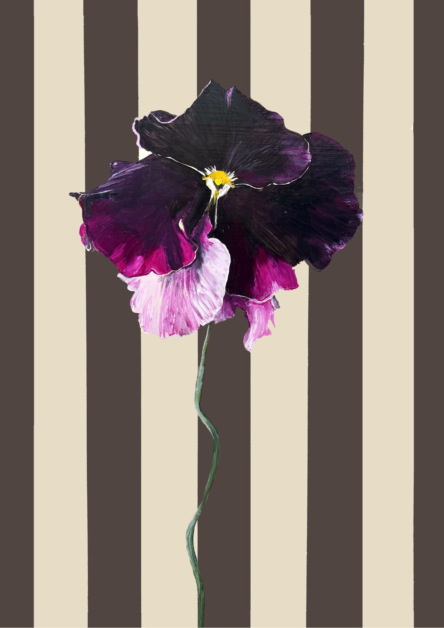 Midnight Pansy Print