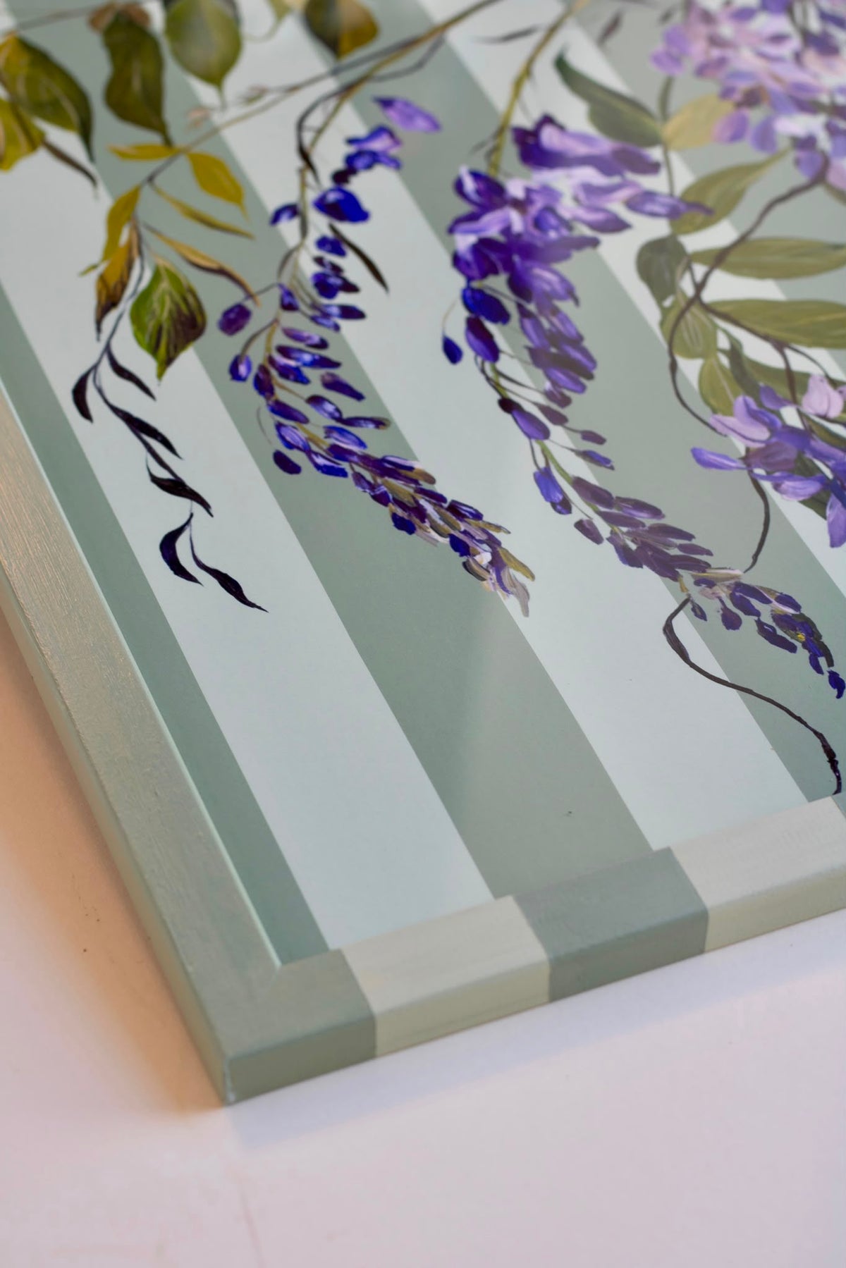 Wisteria Striped Framed Print