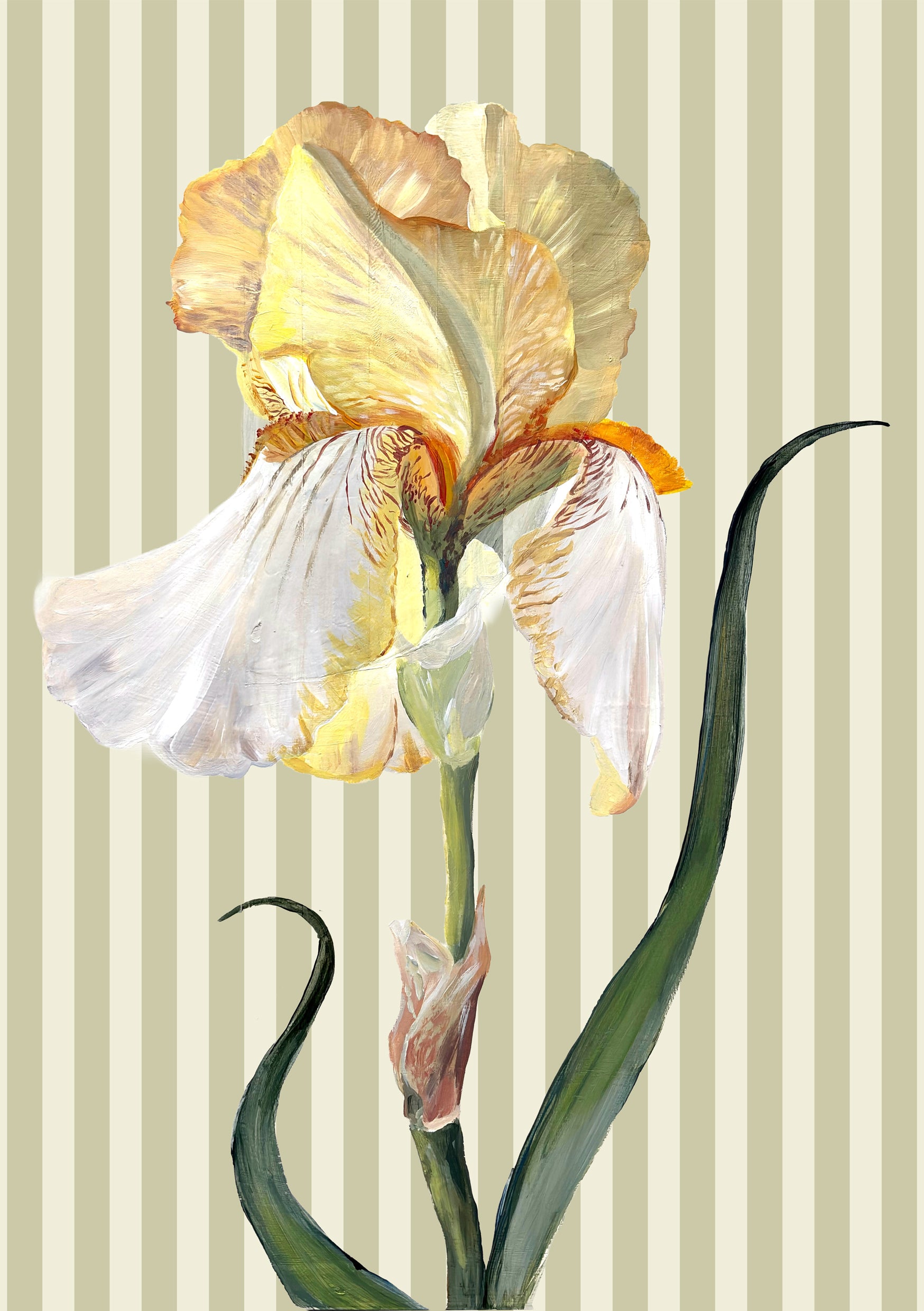 Butter Yellow Iris Print