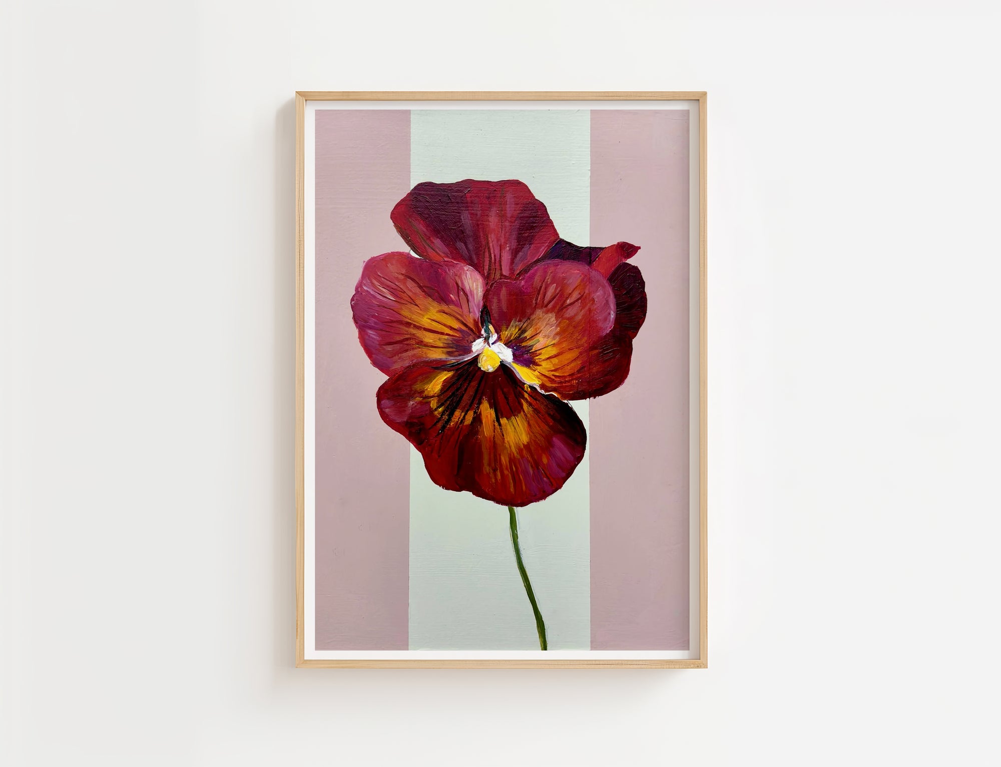 Red Pansy Print