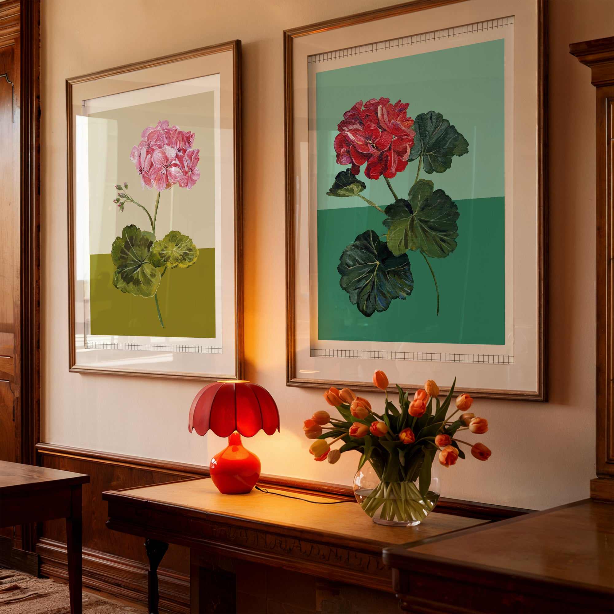 Red Geranium Print
