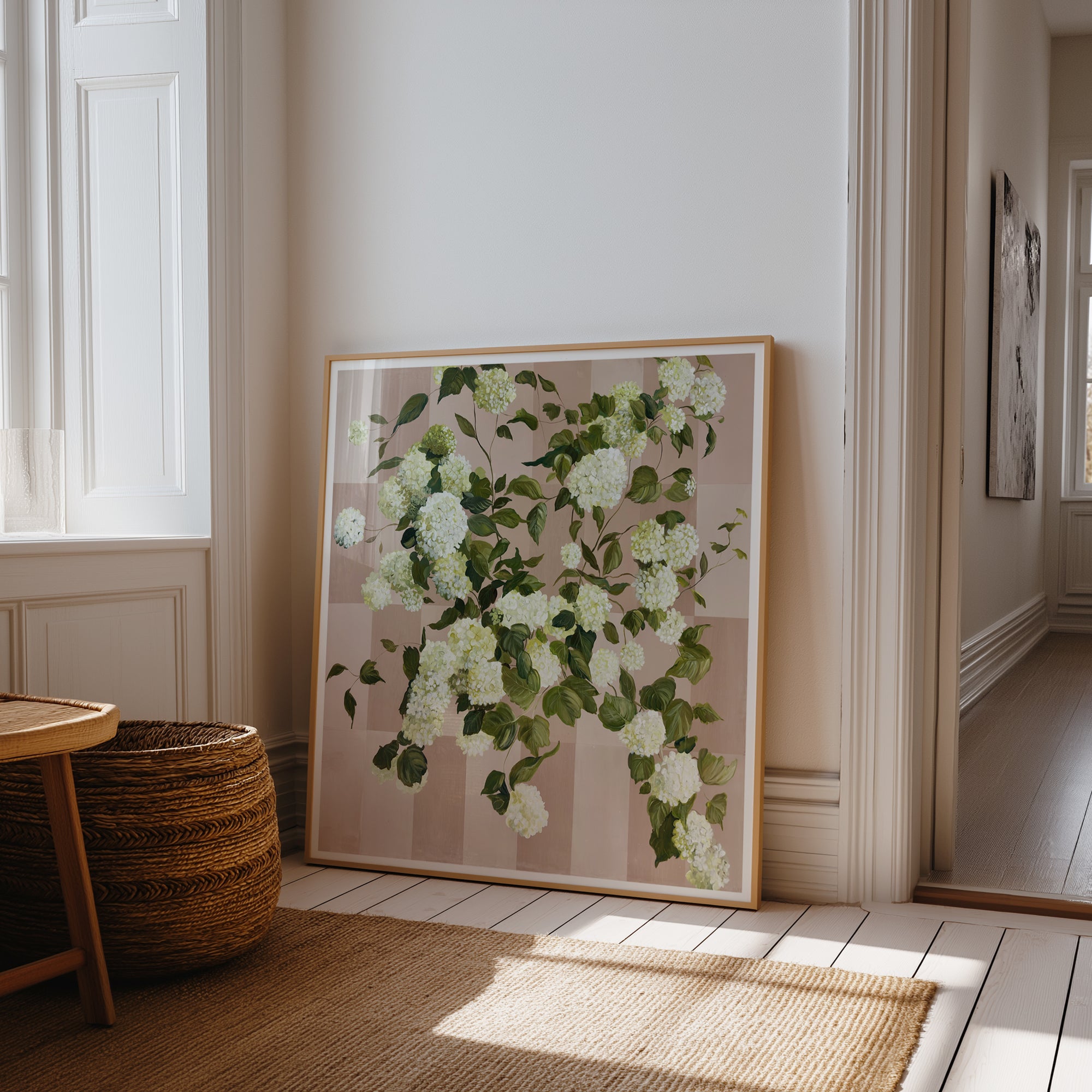 Held by Hydrangeas Print
