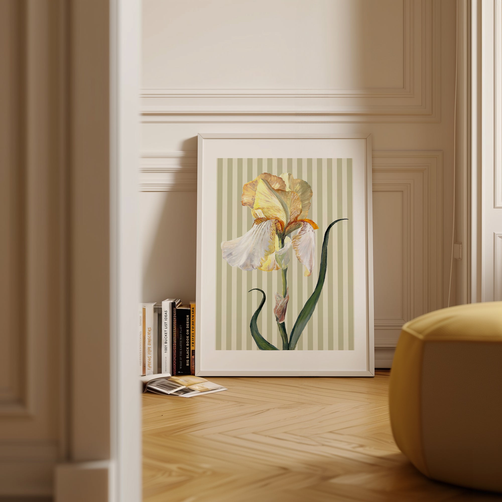 Butter Yellow Iris Print