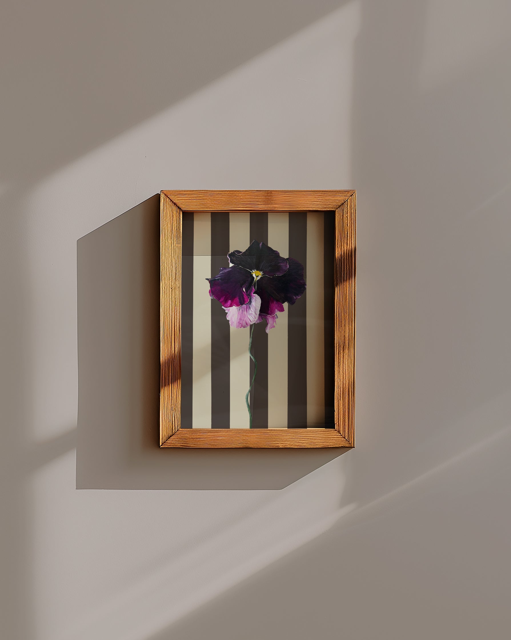 Midnight Pansy Print