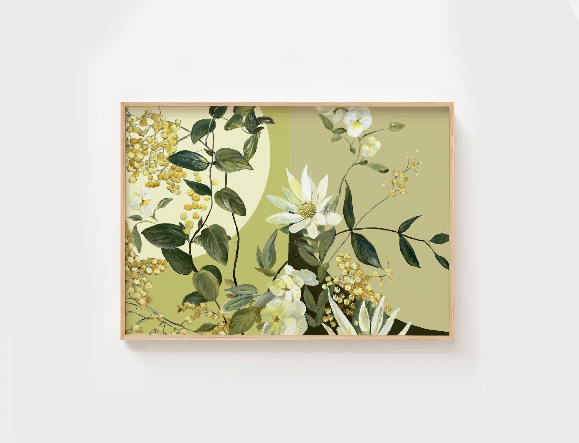 Mimosa & Yellow Pansy Print