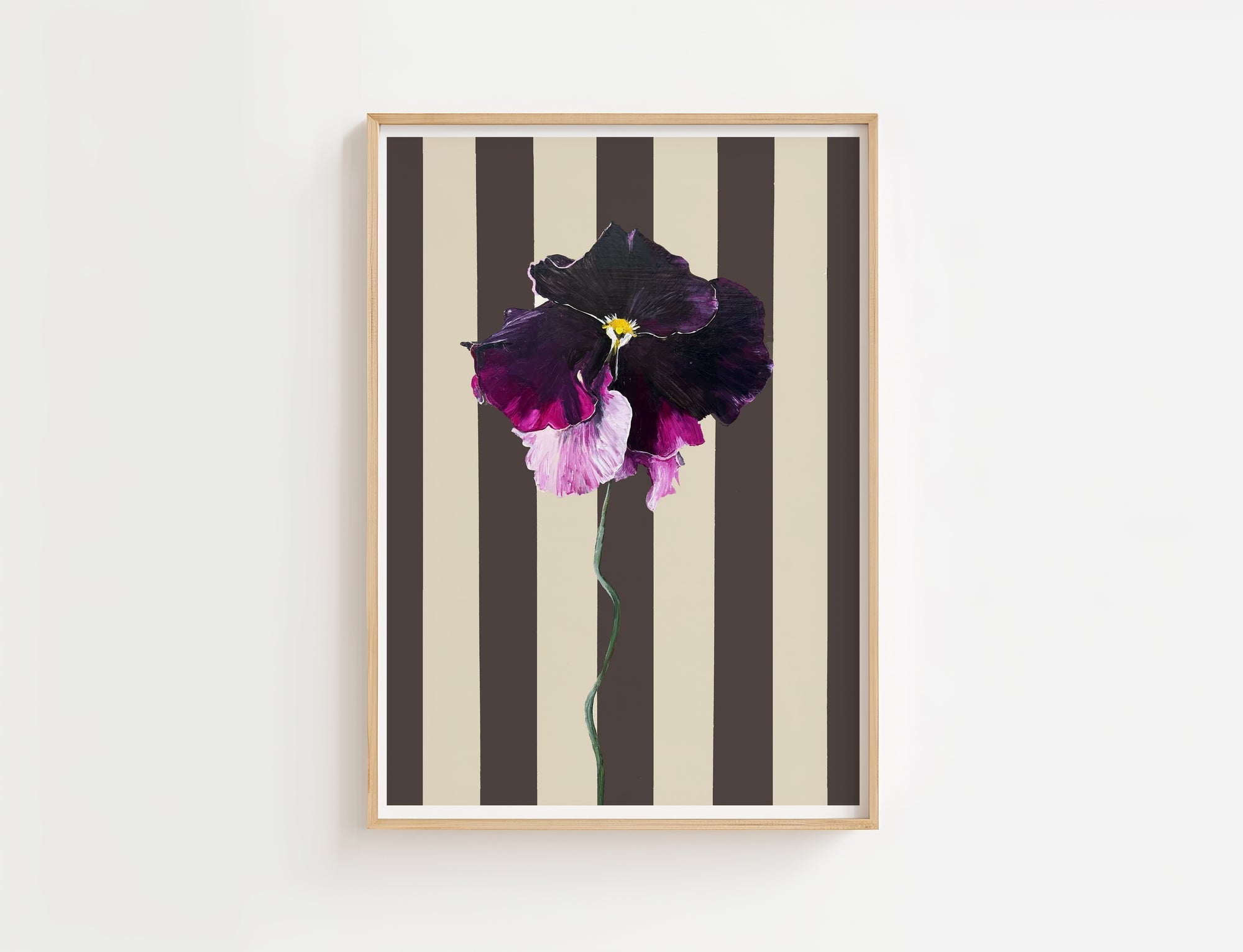 Midnight Pansy Print