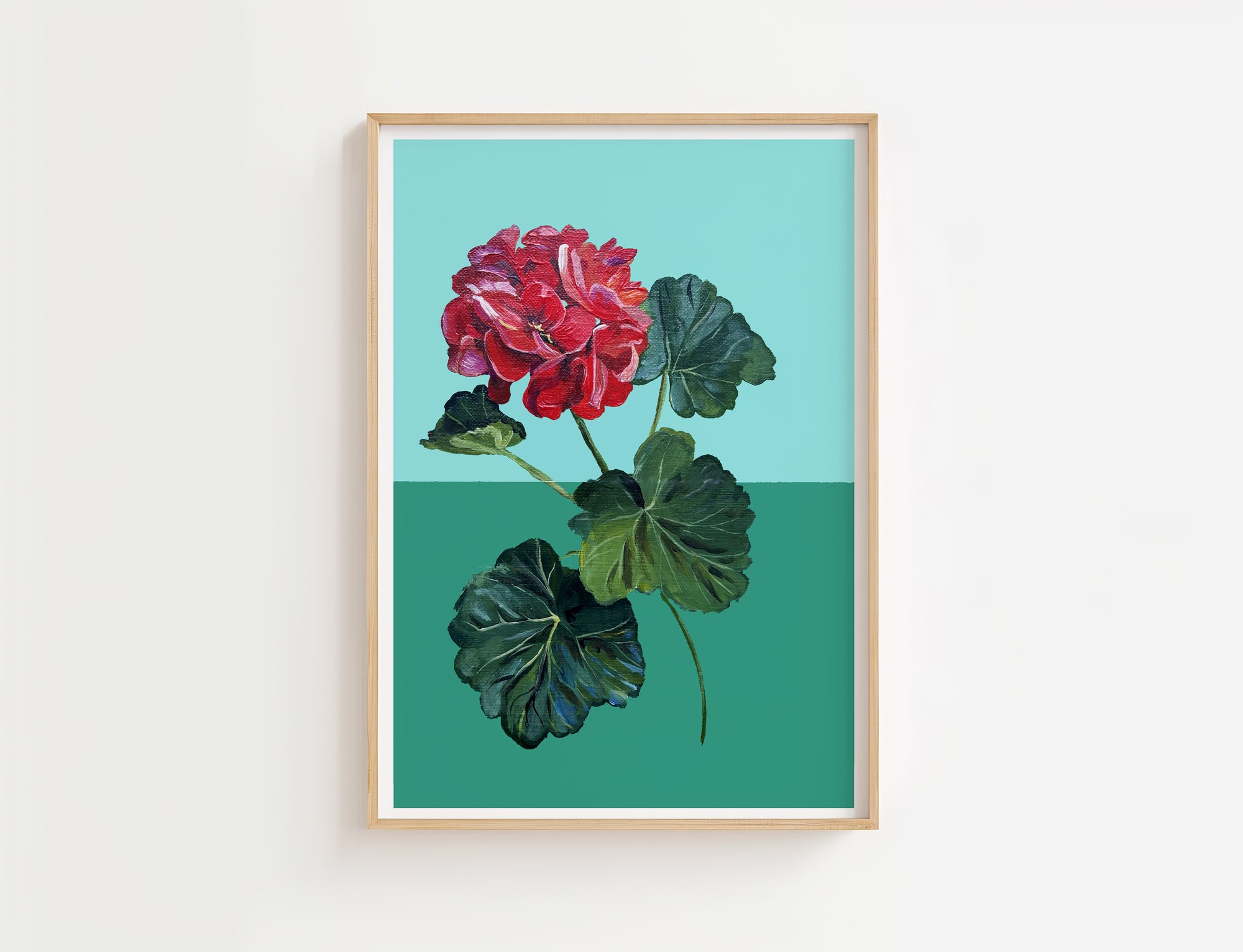 Red Geranium Print