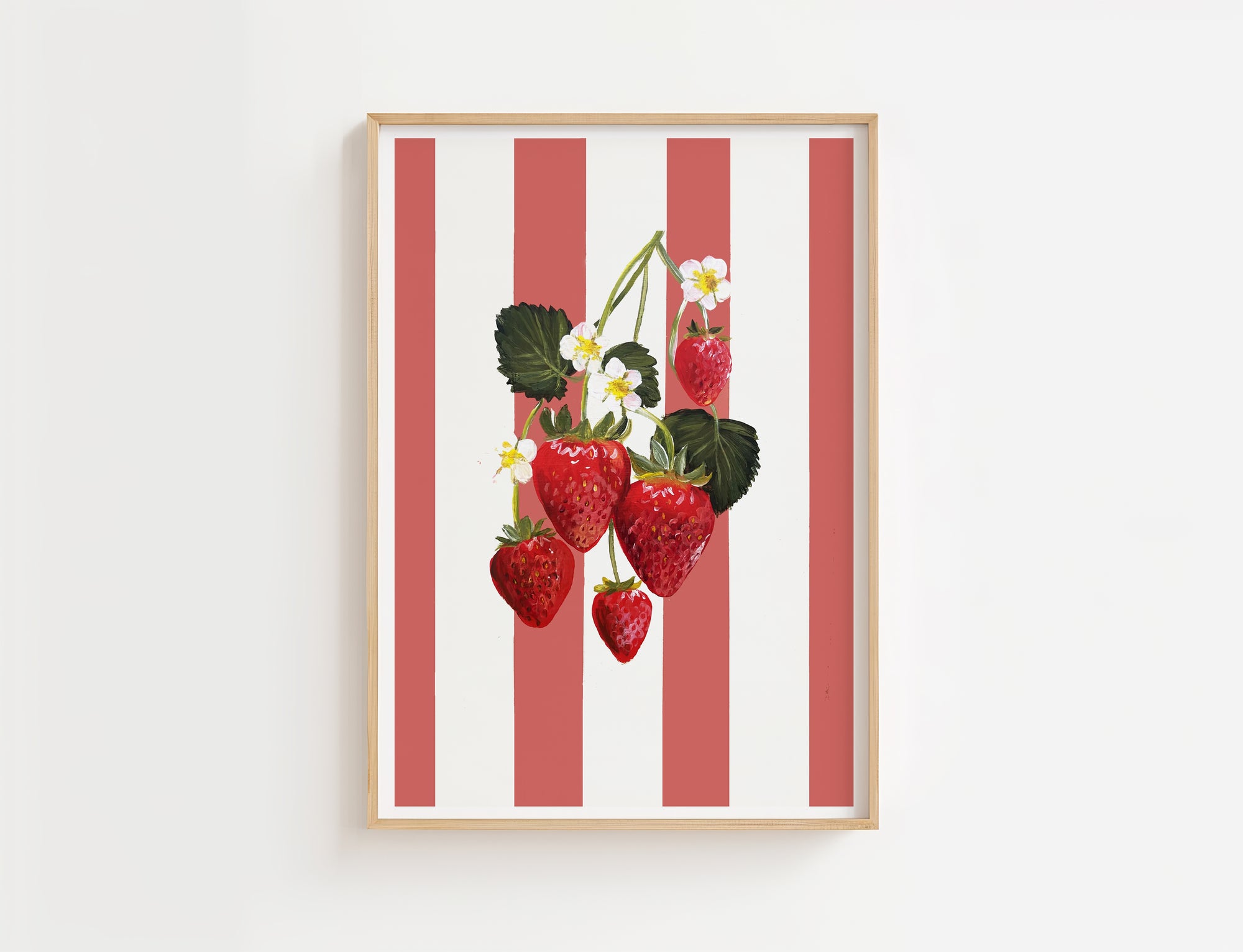 Pink Strawberry Print